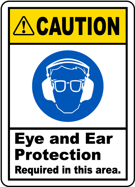 International ISO Ear Protection Required Symbol Safety sign 