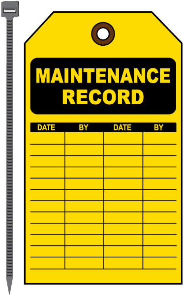 Maintenance Chart For Equipment