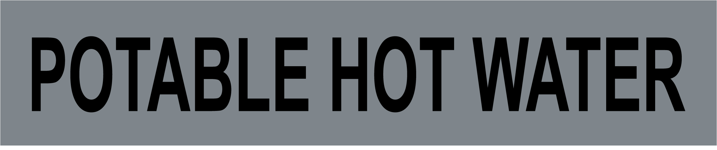 thumbnail image 2 of 8x2 Inch Pipe Marker – Potable Water Sticker Vinyl Sign, Industrial Decal 2 of 5