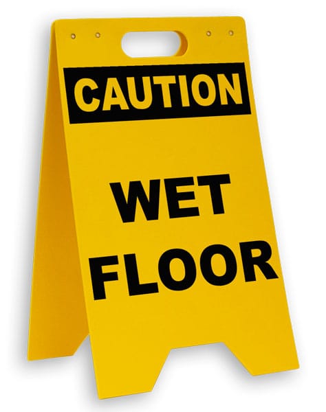 Caution Wet Floor Floor Sign P5345 - by SafetySign.com