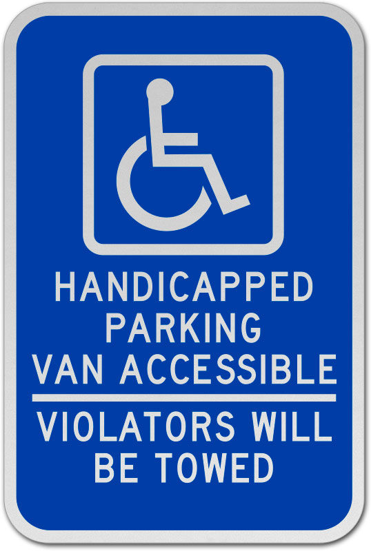 Handicapped Parking Van Accessible Sign T4551 by