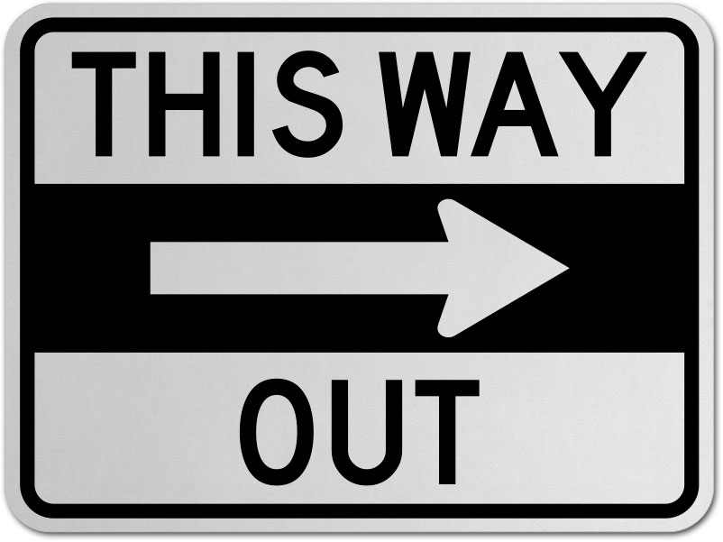 One Way Right Arrow Aluminum Metal Sign 12" x 8" Will Not Rust