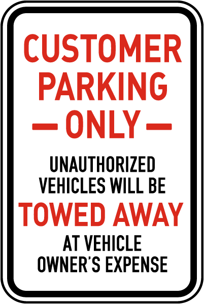 PL-61 customer parking only Sign. Please respect our business 