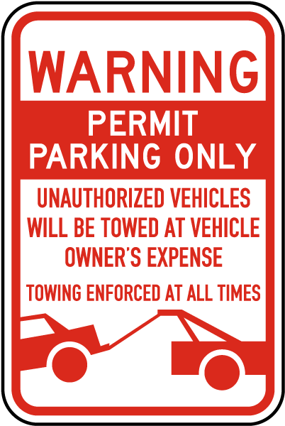 Resident Parking Only Violators Towed on 8x12 Alum Sign Made in USA UV Protected 