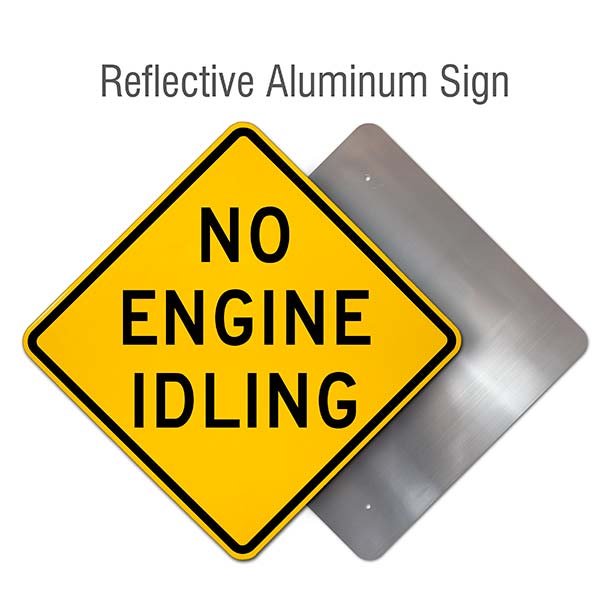 NO IDLING TURN ENGINE OFF ENGINE SIGN Tin metal 8x12 