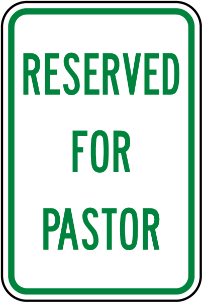 Reserved Parking Only For Minister Metal Aluminum 8" x 12" Caution Sign 