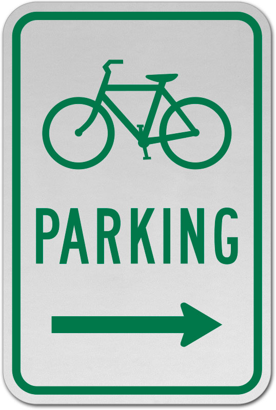 with Bidirectional Arrow Protect Your Business Parking SignMission Designer Series Sign Bicycle Symbol Made in The USA | Black & Gold 18 X 24 Heavy-Gauge Aluminum Architectural Sign 