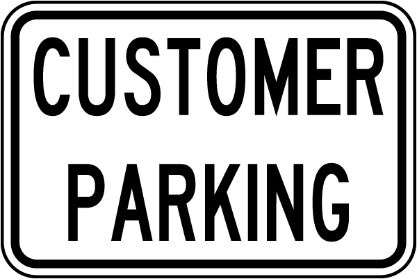 customer-parking-sign-w4926