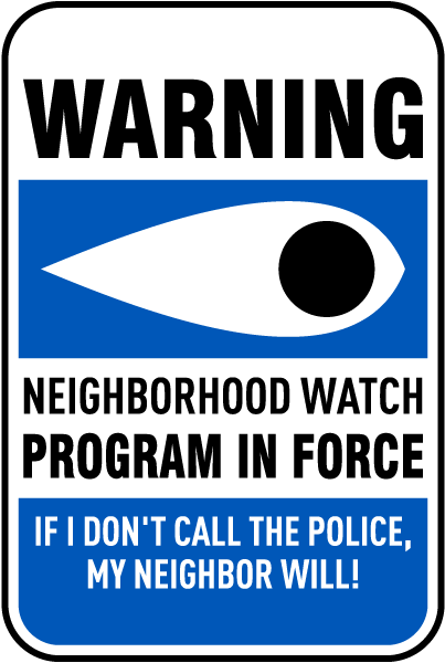 This programme watch. Criminal neighborhood watch.