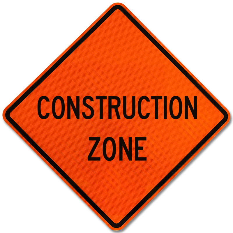 Construction Zone Sign X4650 By Safeysign