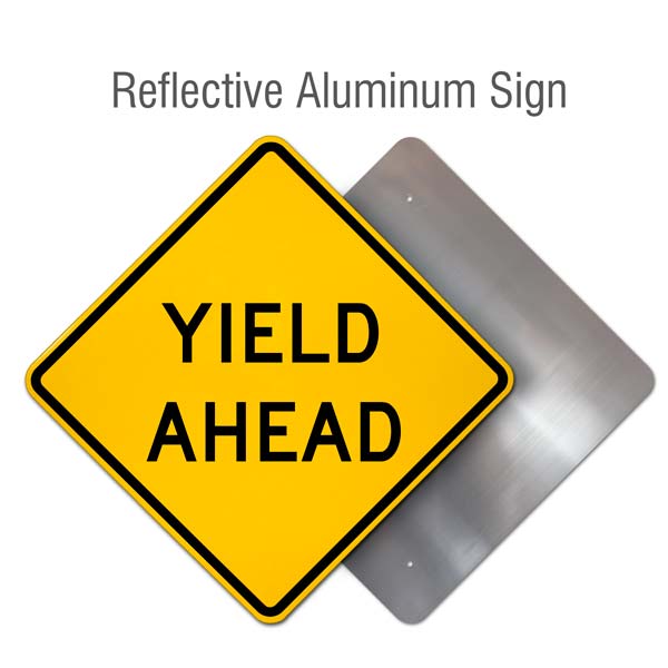Yield Ahead Symbol Sign, W3-2A Outdoor Reflective