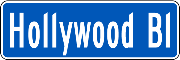 thumbnail interactive-video image 1 of Hollywood Blvd Street Sign – 4x11 Inch Metal Tin Sign – Los Angeles Decor – Tinworld B881 1 of 3