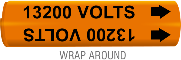 13200 Volts Wrap-Around Marker