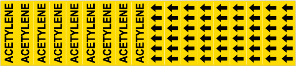 Acetylene Pipe Label on a Card