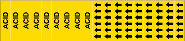 Acid Pipe Label on a Card