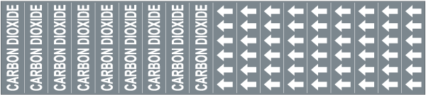 Carbon Dioxide Pipe Label on a Card