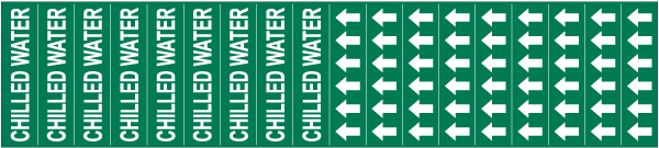 Chilled Water Pipe Label on a Card