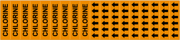 Chlorine Pipe Label on a Card