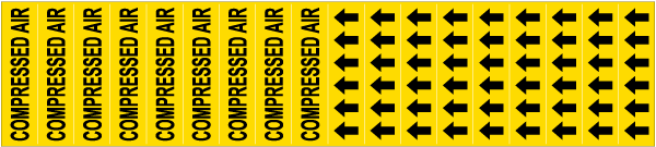 Compressed Air Pipe Label on a Card