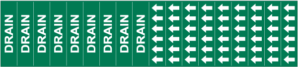 Drain Pipe Label on a Card