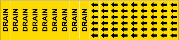 Drain Pipe Label on a Card