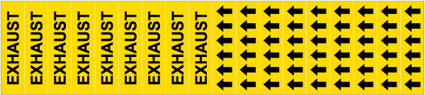 Exhaust Pipe Label on a Card