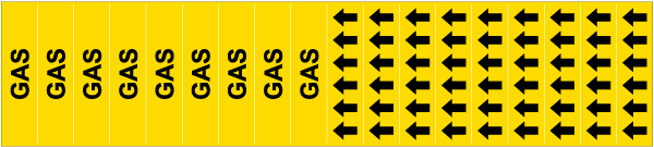 Gas Pipe Label on a Card
