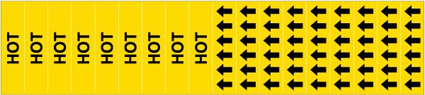 Hot Pipe Label on a Card