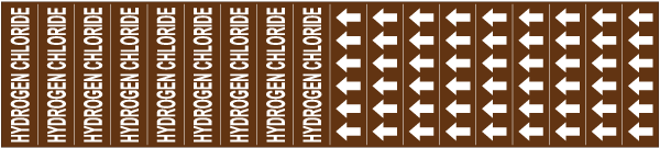 Hydrogen Chloride Pipe Label on a Card
