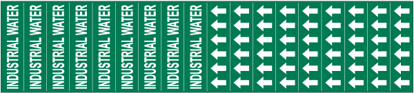 Industrial Water Pipe Label on a Card