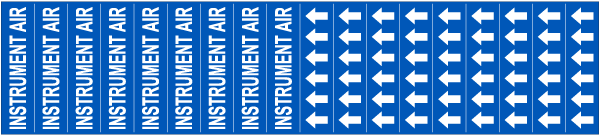 Instrument Air Pipe Label on a Card