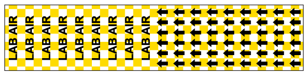 Lab Air Pipe Label on a Card