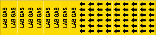 Lab Gas Pipe Label on a Card