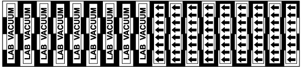 Lab Vacuum Pipe Label on a Card