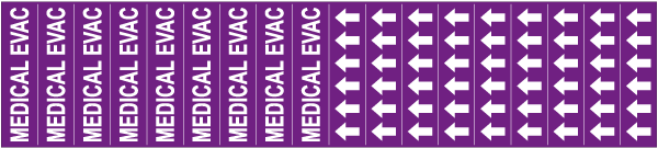 Medical Evac   Pipe Label on a Card