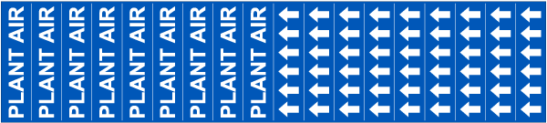 Plant Air   Pipe Label on a Card