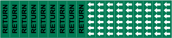 Return Pipe Label on a Card