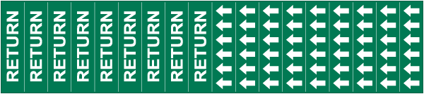 Return Pipe Label on a Card