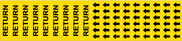 Return Pipe Label on a Card