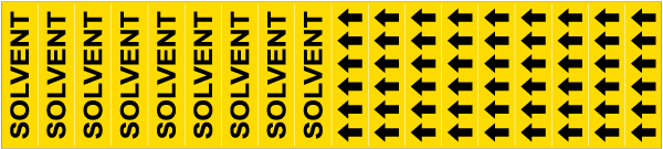 Solvent Pipe Label on a Card