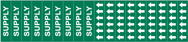 Supply Pipe Label on a Card