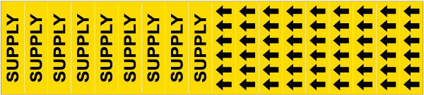 Supply Pipe Label on a Card