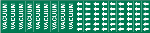 Vacuum Pipe Label on a Card