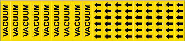 Vacuum Pipe Label on a Card