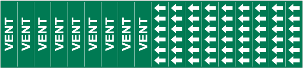 Vent Pipe Label on a Card