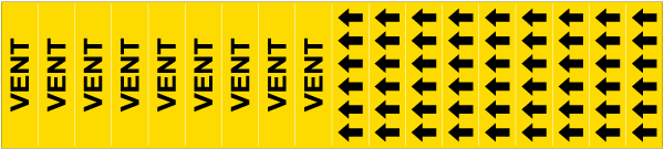 Vent Pipe Label on a Card