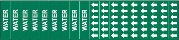 Water Pipe Label on a Card