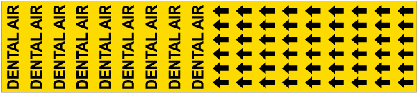 Dental Air Pipe Label on a Card