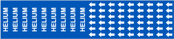 Helium Pipe Label on a Card