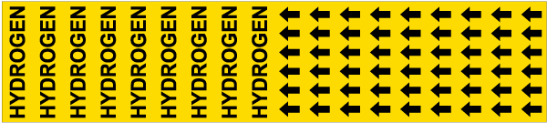 Hydrogen Pipe Label on a Card